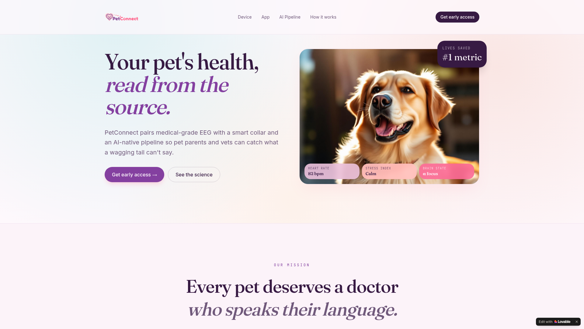 MyPetConnect landing page