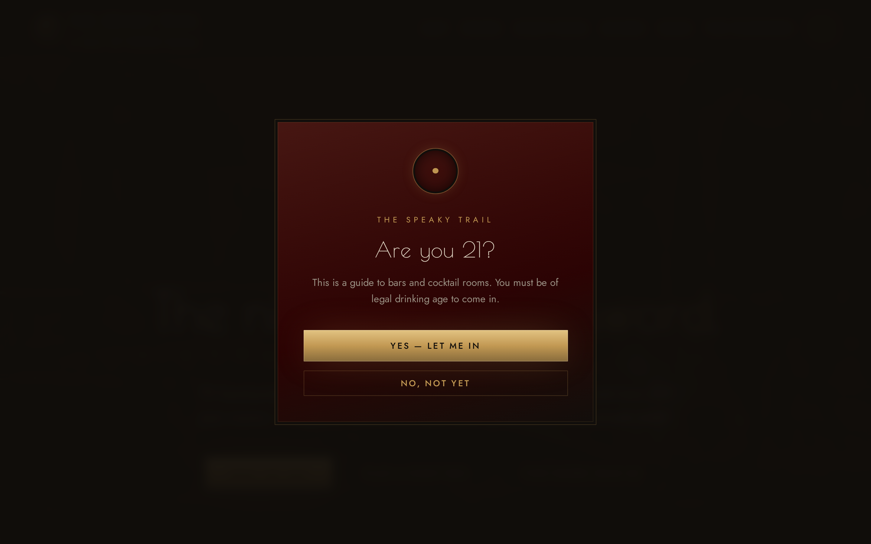 SpeakyTrail landing page with featured speakeasy rooms